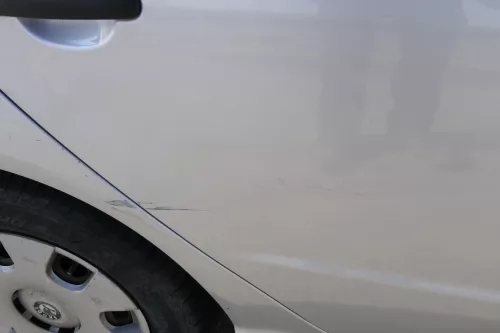 Skoda Fabia 6Y Limousine Schrägheck Tür hinten rechts grau silber LF7T diamantsi (155355)