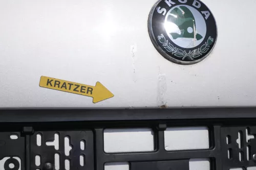 Skoda Fabia 6Y6 Schrägheck Heckklappe Kofferraumklappe hinten grau silber LF7T (155359)