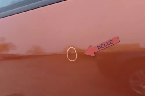 VW Touran 1T 1T3 Tür hinten links rot braun orange LA3U Cross (155383)