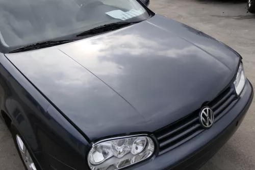 VW Golf 4 Motorhaube Haube Klappe vorne grau LC7V blue anthrazit - Hagel Dellen (155489)