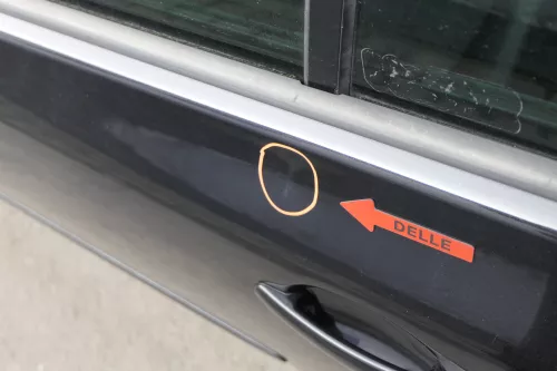 VW Golf 5 V 1K Tür Türrahmen hinten links 4/5-Türer schwarz LC9Z -ohneAnbauteile (155512)