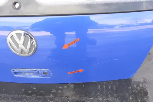 VW Golf 4 Limousine Heckklappe Kofferraumklappe Klappe hinten blau LW5Z - Delle (155572)