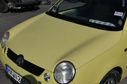 VW Lupo Motorhaube KLappe vorne gelb LD1B Frontklappe Haube - Hagel Dellen! (155670)