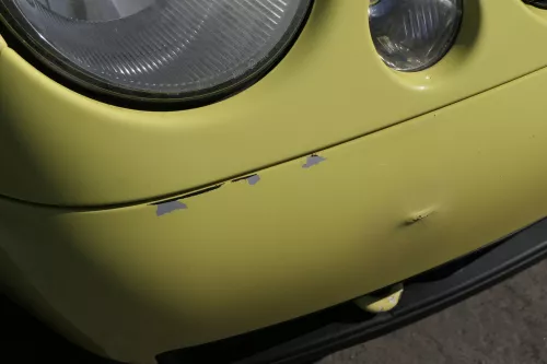 VW Lupo Stoßstange vorne Frontstoßstange Stoßfänger gelb LD1B vorn  Spoiler (155674)