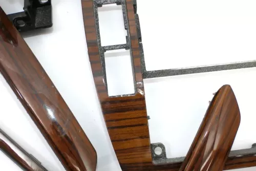 VW Passat 3B Mittelkonsole Verkleidung Optik Dekor Navi Holz zebrano br Türgriff (155882)