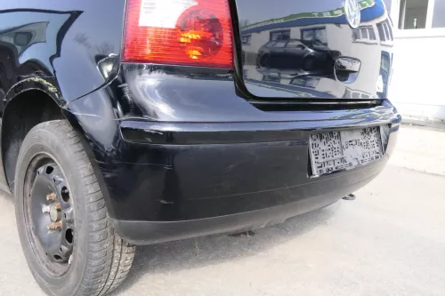 VW Polo 9N 9N3 Stoßstange Heckstoßstange hinten schwarz L041 uni black Spoiler (155951)