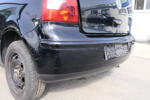 VW Polo 9N 9N3 Stoßstange Heckstoßstange hinten schwarz L041 uni black Spoiler (155951)