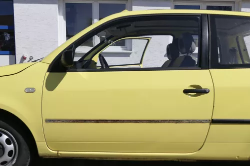 VW Lupo Seat Arosa Tür vorne links Fahrertür gelb LD1B (mechanischer Fensterhebe