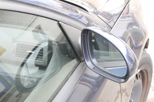 VW Passat 3C elektrischer Spiegel Außenspiegel rechts Blinke blau grau LC5F blue (155968)