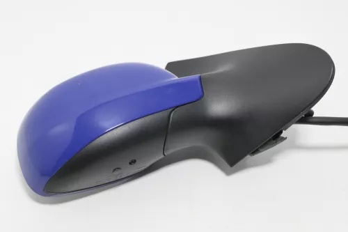 VW Polo 6N2 manueller Spiegel Außenspiegel rechts außen blau LA5C (155999)