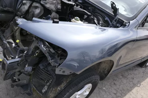 VW Touareg 7L Kotflügel vorne links grau LD7U original (156011)