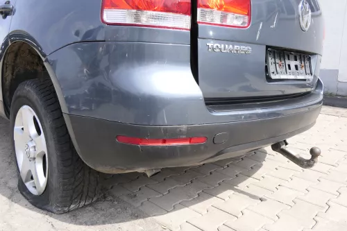 VW Touareg 7L Stoßstange hinten Heckstoßstange Stoßfänger grau LD7U Spoiler (156017)