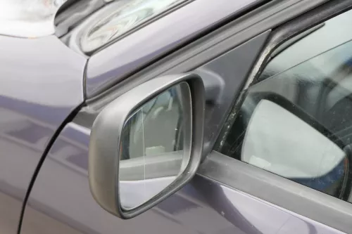 VW Passat 3A 35i elektrischer Spiegel Außenspiegel links + Glas schwarz matt (156508)