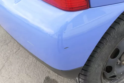 VW Lupo Stoßstange hinten Heckstoßstange Stoßfänger blau LR5A softblau (156890)