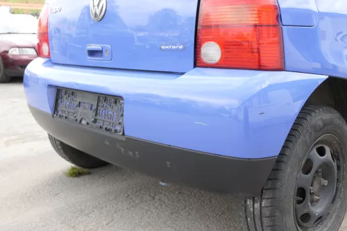 VW Lupo Stoßstange hinten Heckstoßstange Stoßfänger blau LR5A softblau (156890)