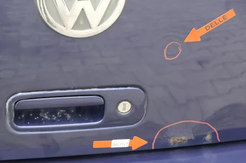 VW Polo 6N2 Heckklappe Klappe hinten Kofferraumklappe blau LB5N-ohne Anbauteil (157249)