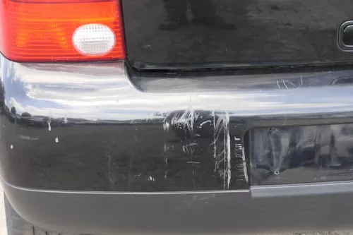 VW Lupo Stoßstange hinten Heckstoßstange Stoßfänger schwarz L041 uni (157426)