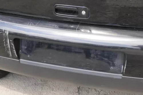 VW Lupo Stoßstange hinten Heckstoßstange Stoßfänger schwarz L041 uni (157426)