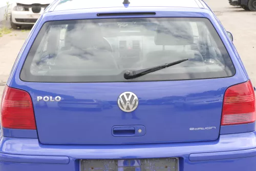 Polo 6N2 Heckklappe Klappe hinten Kofferraumklappe blau LA5C surfblue Scheibe