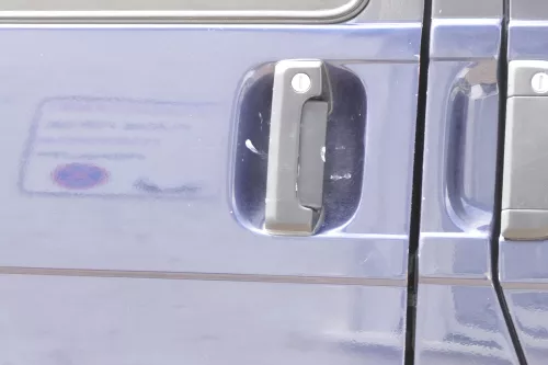 VW T4 Transporter Tür rechts Schiebetür mit Scheibe blau LN5Y Multivan Caravelle (157614)