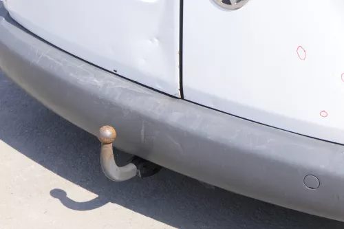 VW Caddy 2K Stoßstange hinten Heckstoßstange Stoßfänger grau graphit nicht lack (157682)