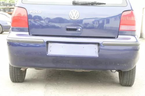 VW Polo 6N2 Stoßstange hinten Heckstoßstange Stoßfänger blau LB5N indigoblau t