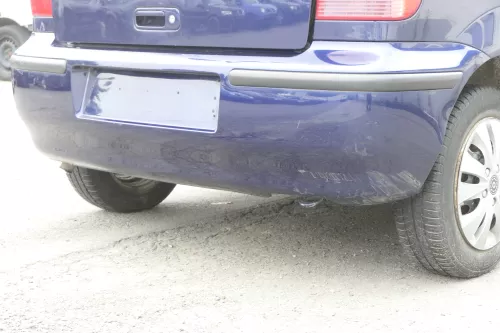 VW Polo 6N2 Stoßstange hinten Heckstoßstange Stoßfänger blau LB5N indigoblau t (157854)