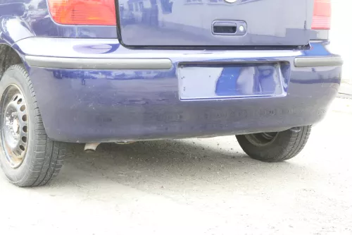 VW Polo 6N2 Stoßstange hinten Heckstoßstange Stoßfänger blau LB5N indigoblau t (157854)