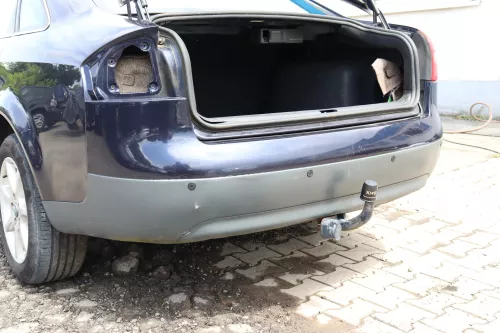 Audi A6 4B Limousine Stoßstange hinten Heckstoßstange Stoßfänger blau LZ5L PDC n (157997)