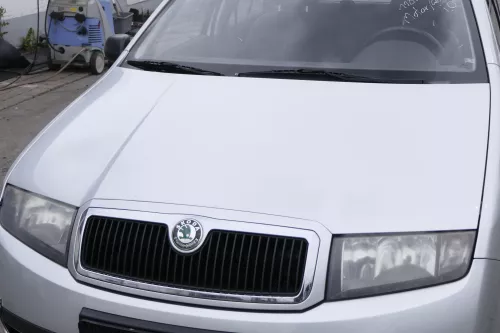 Skoda Fabia 6Y Motorhaube KLappe vorne silber grau LF7T + Grill (158337)