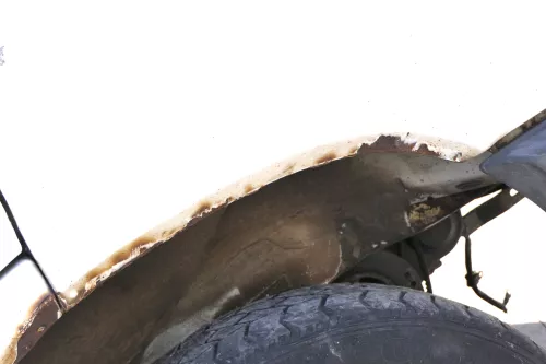 VW T4 kurze Version Kotflügel vorne rechts weiß L902 - Rost (158390)