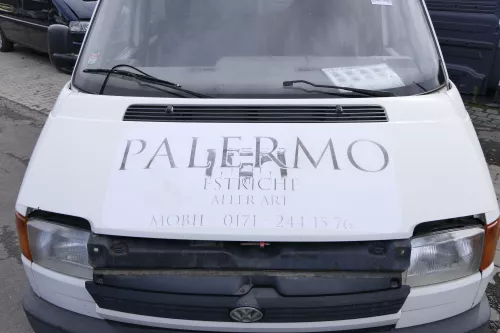 VW T4 Transporter Pritsche Motorhaube Haube Klappe vorne weiß 701823033H (158416)