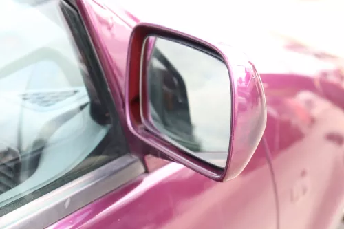 VW Polo 6N elektrischer elektrisch Spiegel Außenspiegel rechts lila LC4U &Glas (158507)