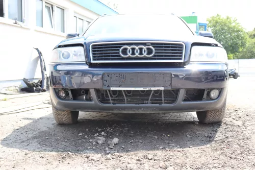 Audi A6 4B Frontstoßstange Stoßstange vorne Stoßfänger blau LY5K Facelift