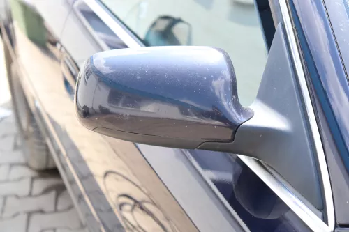 Audi A6 4B Spiegel Außenspiegel rechts elektrisch blau LY5K mit GLAS Facelift (158568)