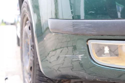 Skoda Fabia 6Y Stoßstange Stoßfänger vorne grün LF8C 2000-2004 (158661)