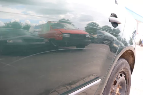 Skoda Fabia 6Y Limousine Schrägheck Tür hinten links grün LF8C (158666)