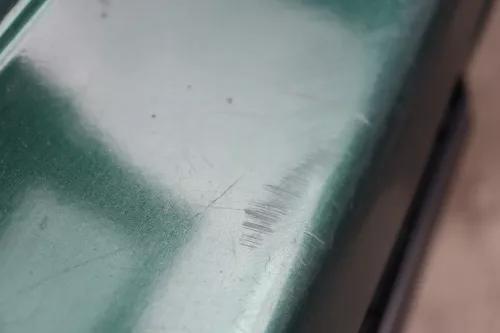 VW Golf 4 Limousine Stoßstange hinten Heckstoßstange Stoßfänger grün LC6M (158912)