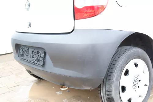 VW Fox 5Z Stoßstange hinten Stoßfänger schwarz matt u (159028)