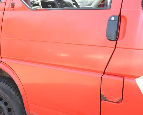 VW T4 Tür vorne links rot Fahrertür Caravelle Multiavan 7D0831055C -ohne Anbaute (159063)