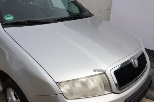 Skoda Fabia 6Y Motorhaube KLappe vorne silber grau LF7T OHNE Grill KEIN-GRILL (159093)