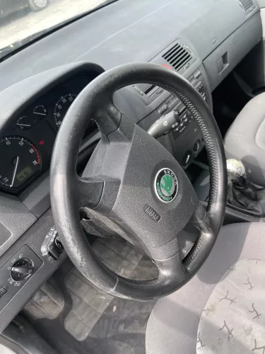 Fabia 6Y Lenkrad 4-Speichen 6Y0419091C E74 Leder Lederlenkrad -ohne Airbag