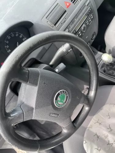 Fabia 6Y Lenkrad 4-Speichen 6Y0419091C E74 Leder Lederlenkrad -ohne Airbag (159119)