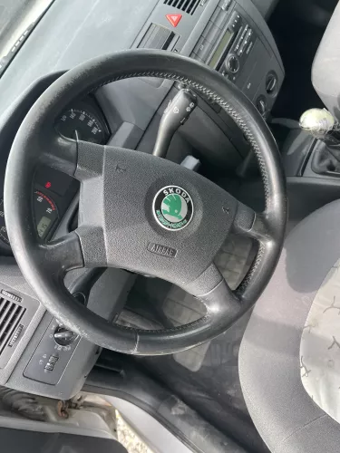 Fabia 6Y Lenkrad 4-Speichen 6Y0419091C E74 Leder Lederlenkrad -ohne Airbag (159119)