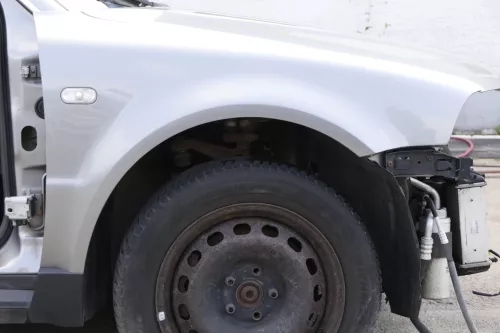 VW Passat 3BG Kotflügel vorne rechts grau LD7W (kein Blinkerloch)