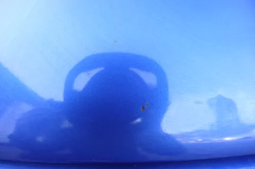 VW New Beetle 9C Motorhaube Klappe vorne blau LA5W - Dellen (159642)