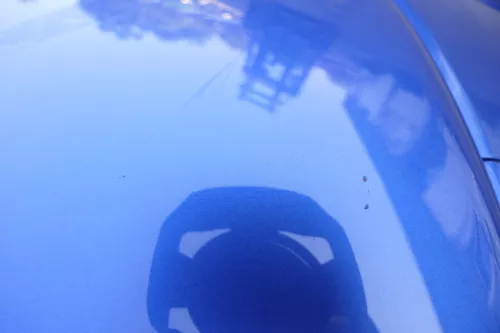 VW New Beetle 9C Motorhaube Klappe vorne blau LA5W - Dellen (159642)