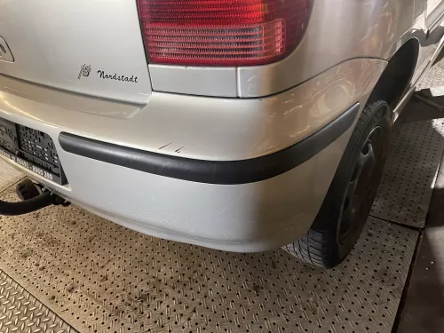 VW Polo 6N2 Stoßstange hinten Heckstoßstange Stoßfänger blau silber LB7Z (159698)