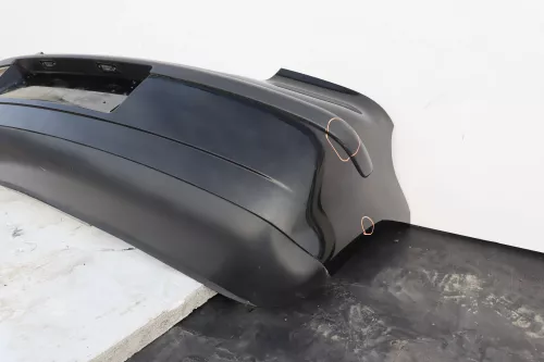 VW Polo 9N 9N3  Limousine Stoßstange hinten Heckstoßstange Stoßfänger schwarz (160095)