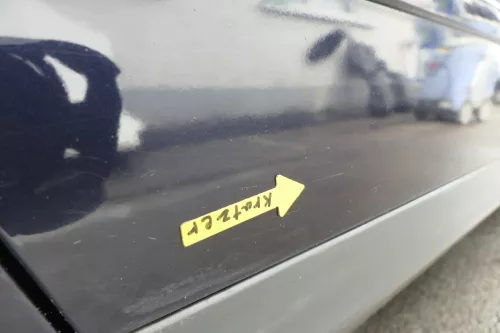 Audi A4 B6 8E nur Türblatt Tür hinten rechts blau LZ5L Kombi+Limo (160438)